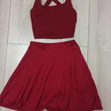 Набор: теннисная юбка с шортами и топик — overskirt, hoopskirt, apron (photo 2)