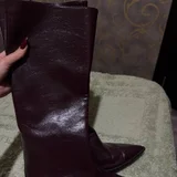 Сапожки бежевые, размер 36 — Loafer, velvet, seat belt (photo 3)