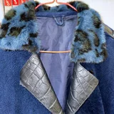 Платье джинс — fur coat, jean (photo 3)