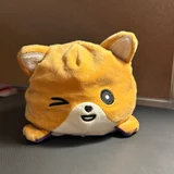 Мягкие игрушки кот-перевертыш и розовый фламинго — piggy bank, muzzle, mailbag (photo 1)