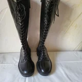 Сапоги женские бордовые размер 41 — cowboy boot, clog, Loafer (photo 2)