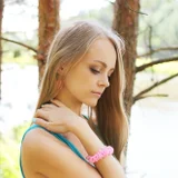 Серьги "Розовая бахрома" — bikini, brassiere (photo 3)