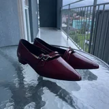 Бордовые лаковые туфли Mary Jane TOFA — Loafer (photo 1)