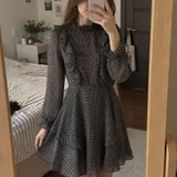 Платье NetWork шоколадное в горох — trench coat (photo 1)