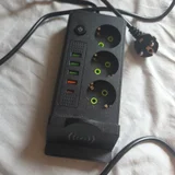 Удлинитель с USB разъемами и беспроводной зарядкой — remote control, joystick, modem (photo 1)