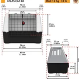 Переноска Ferplast car dog carrier Atlas Car 80 — digital watch, beaker (photo 4)