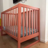 Детская кроватка из массива бука с матрасом — crib, cradle (photo 1)