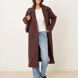 Пальто ASOS DESIGN бордовое — stole, jean, suit (photo 2)