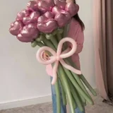 Большие цветы из воздушных шаров — knot, hair slide, vase (photo 1)