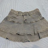 Джинсовая юбка-шорты для девочки — miniskirt, jean (photo 1)