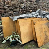 Сборная летняя терраса с ячейками для растений — crate, tile roof (photo 1)