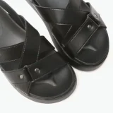 Кожаные босоножки — sandal, buckle, clog (photo 3)