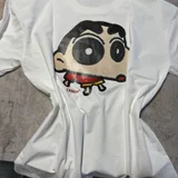 Футболка белая CKMUY с принтом Crayon Shin-chan — ski mask, mask, jersey (photo 2)