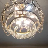 Комплект антикварных хрустальных светильников — hair slide, lampshade (photo 1)