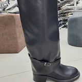 Чёрные кожаные ботинки в стиле Dr. Martens — punching bag, cowboy boot (photo 2)