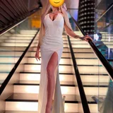 Белое платье в пол с корсетом — bannister (photo 1)