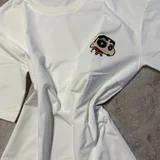 Футболка белая CKMUY с принтом Crayon Shin-chan — lab coat, trench coat (photo 1)