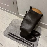 Коричневые демисезонные сапоги-трубы — cowboy boot (photo 2)