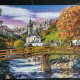 Пазлы Осенняя Бавария 1000 штук — jigsaw puzzle, lakeside, dam (photo 2)