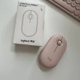 Розовая мышь Logitech Pebble (радио и блютуз) — mouse, switch, remote control (photo 1)