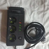 Удлинитель с USB разъемами и беспроводной зарядкой — remote control (photo 2)