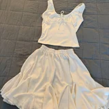 Юбка Zara голубая шелковая — hoopskirt, overskirt (photo 3)