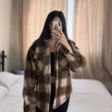 Клетчатая куртка River Island унисекс M-L — kimono, fur coat, cloak (photo 1)