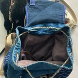 Женский синий рюкзак — mailbag, backpack, purse (photo 3)