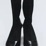Ботильоны Zara ankle sock boots 38 размер — sock, Loafer (photo 3)