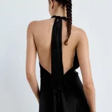 Платье MANGO атласное — sarong, maillot (photo 2)