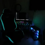Мощный игровой ПК Ryzen 7 9800X3D / RTX 5070 — desk, digital clock, desktop computer (photo 5)