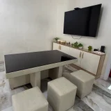 Комплект для гостиной: стол и 6 пуфиков — home theater, desk (photo 3)