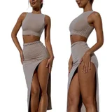 Летний костюм в стиле Skims юбка и топ — maillot, maillot (photo 3)