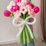 Большие цветы из воздушных шаров — hair slide (photo 4)