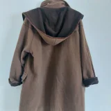 Женское пальто-куртка с капюшоном, 70% шерсть — cloak, poncho, trench coat (photo 4)