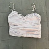 Топ голубой Zara — hook, mailbag, apron (photo 1)