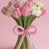 Большие цветы из воздушных шаров — hair slide, vase (photo 1)