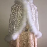 Брендовое вечернее платье — chain mail, fur coat (photo 3)