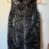 Черная удлиненная непромокаемая безрукавка — sleeping bag, trench coat (photo 1)