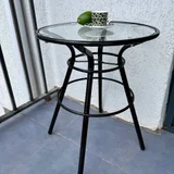 Балконный столик металл и стекло — dining table (photo 1)