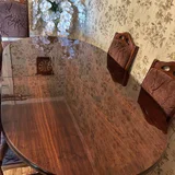Раздвижной обеденный стол из натурального дерева и 6 стульев — dining table (photo 2)