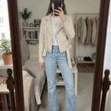 Куртка из экокожи — jean, sweatshirt, trench coat (photo 1)