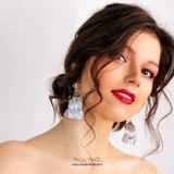 Серьги Элиот ручной работы — lipstick (photo 3)