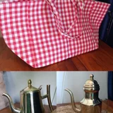 Тумбочка, массив дерева, стиль Прованс — lampshade, apron, coffeepot (photo 48)