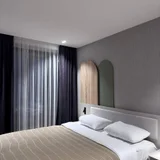 Студия с видом на море в Marina Club — window shade, studio couch, home theater (photo 2)