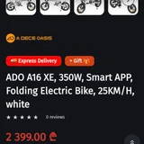 Складной электровелосипед ADO A16 XE — web site (photo 1)