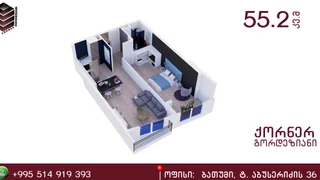 1+1 на David Agmashenebeli Street Agmashenebeli District