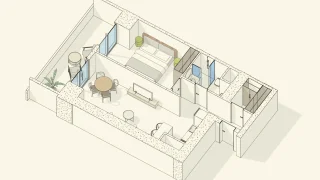 2-комнатная квартира. Исани