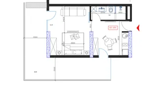 Студия на Marina Club Lech and Maria Kaczynski street 17/19 Airport District