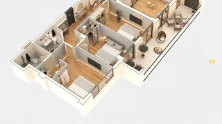 4-комнатная квартира. Вазубани